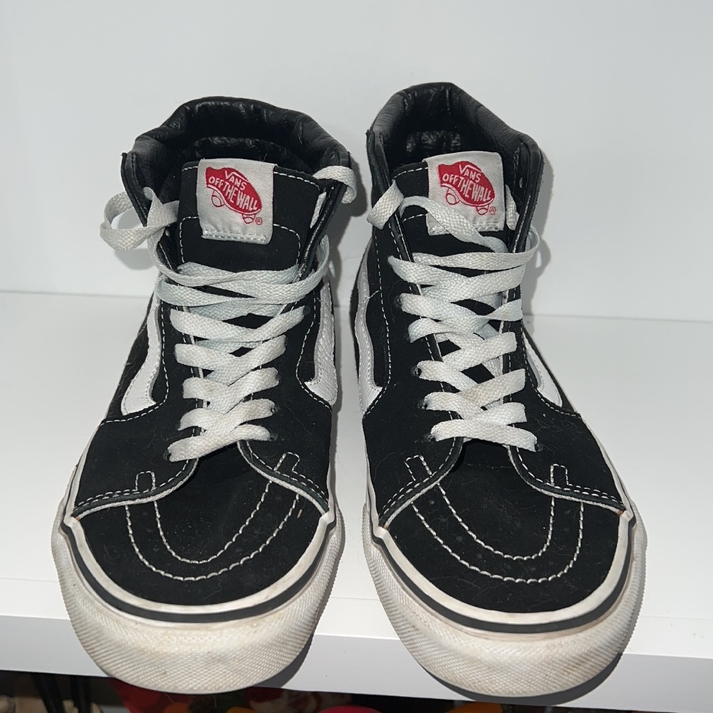Vans Off the Wall Black and white Skateboard shoe unisex Mens size 6 Women 7 1/2
